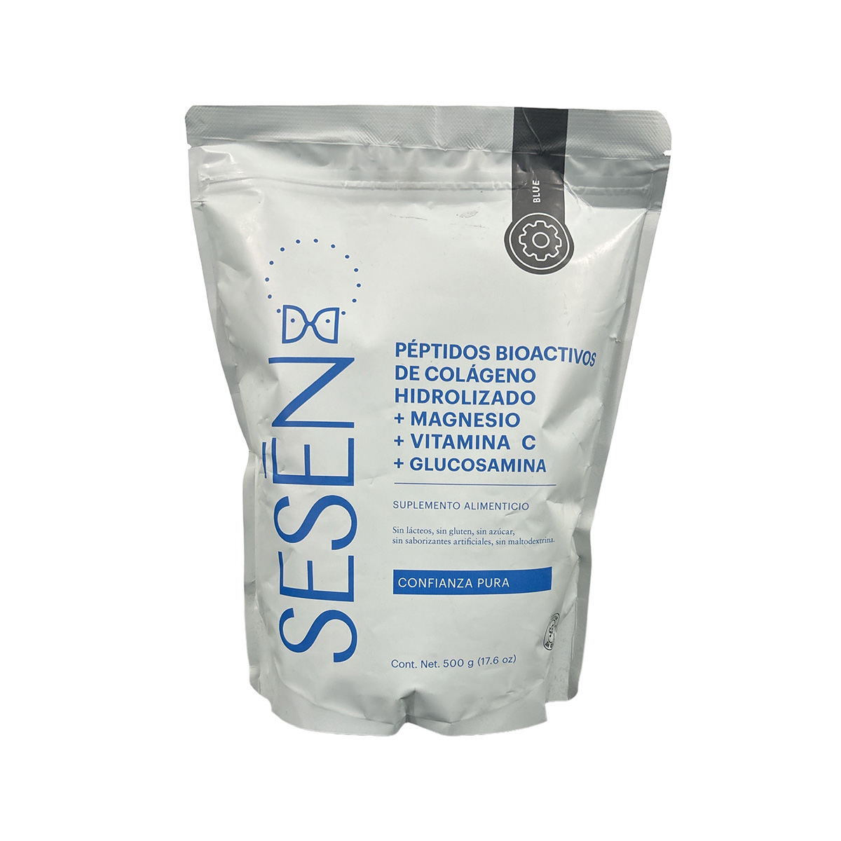 Colágeno hidrolizado vitamina C y magnesio 500g Blue Sesén