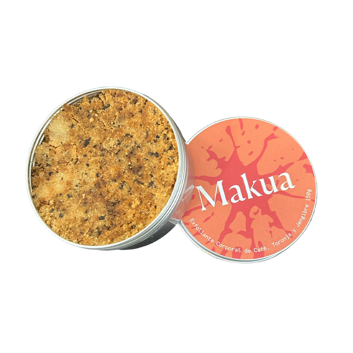 Exfoliante corporal de café, toronja y jengibre makua frente Exfoliante corporal de Café, toronja y jengibre 150 gr Makua
