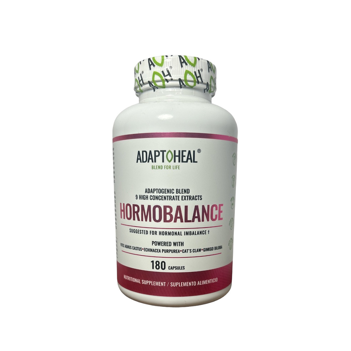 HORMOBALANCE 180 capsulas 700mg Adaptoheal frente HORMOBALANCE 180 capsulas 700mg Adaptoheal frente