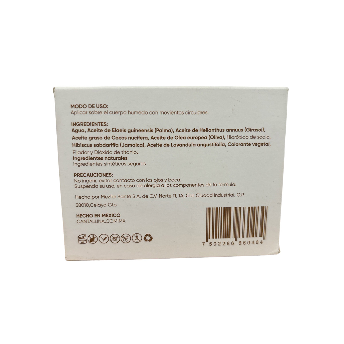 Jabón artesanal lavanda140gr Cantaluna