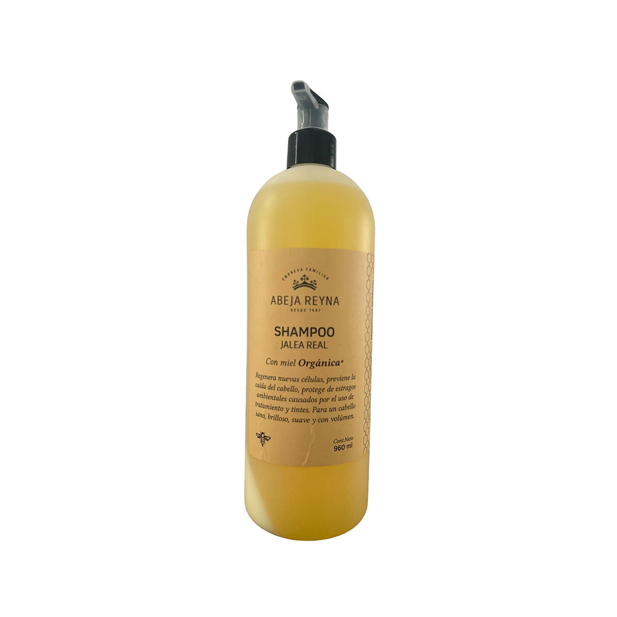 Shampoo abeja Reyna jalea real frente Shampoo jalea real 960ml Abeja Reyna