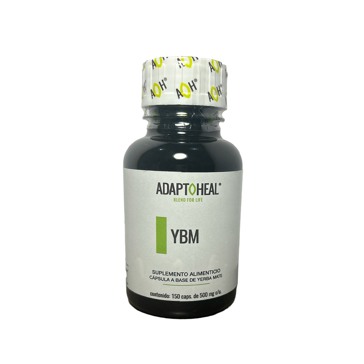 Yerba Mate frente Yerba mate 150 cápsulas 500mg Adaptoheal