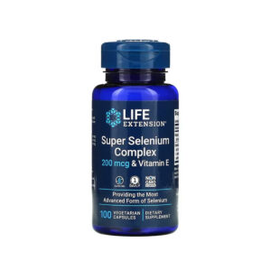 Super selenium complex con vit E 100 cápsulas Life Extension frente
