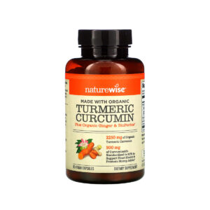 Turmeric curcumin & ginger 90 cápsulas Naturewise frente
