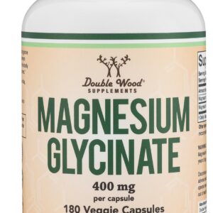 Glicinato de Magnesio 400 mg 180 capsulas Double Wood