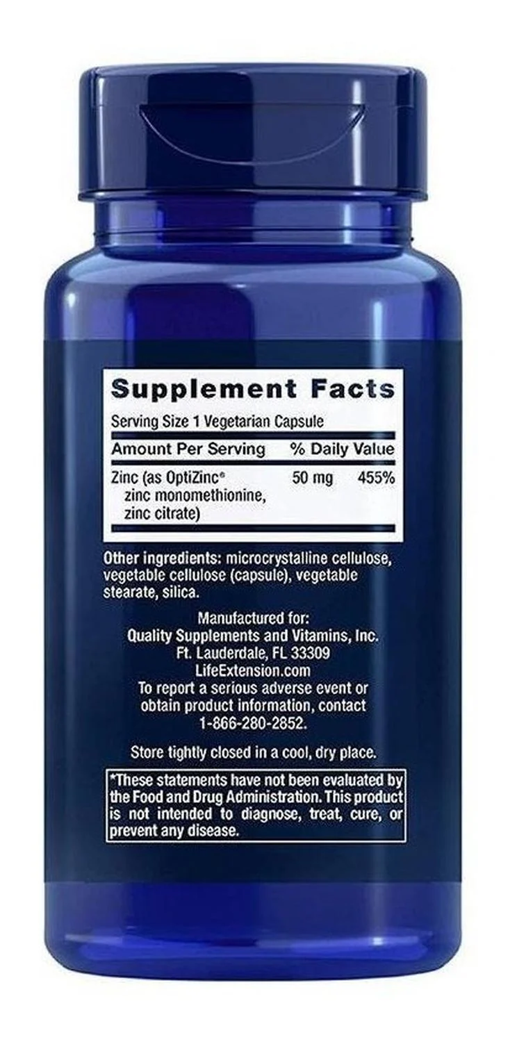 Zinc 90 Caps Life Extension 50 Mg - Imagen 2